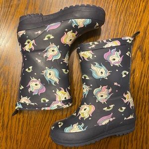 Unicorn little girls boots H&M 8 toddler